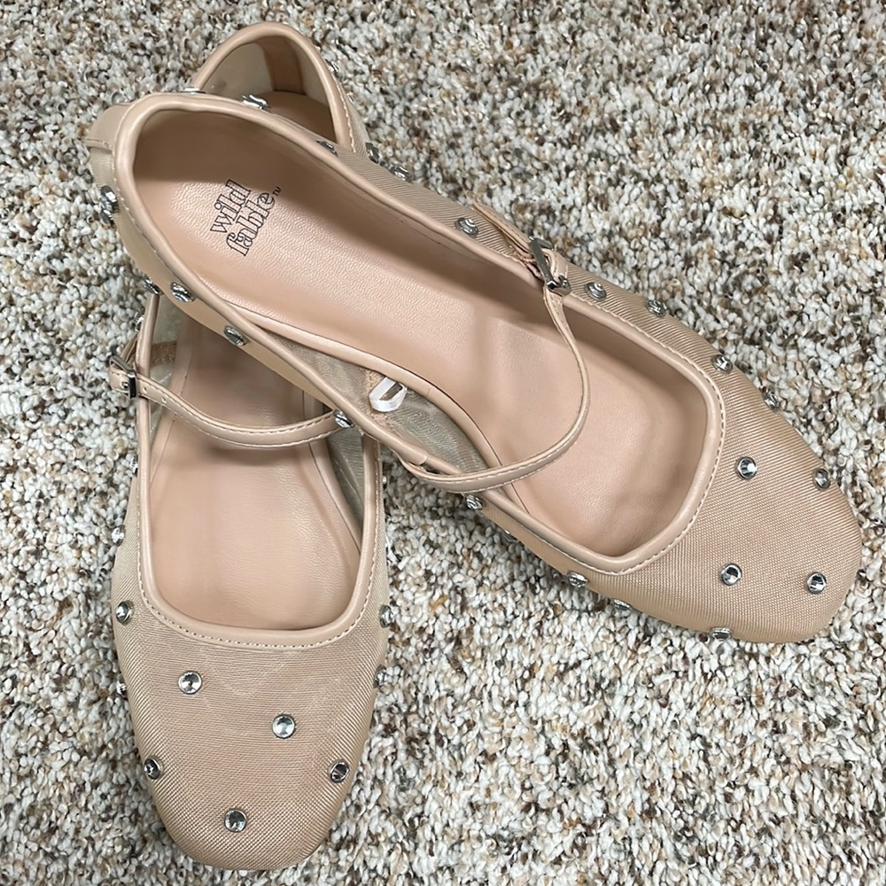 Crystal Ballet Flats